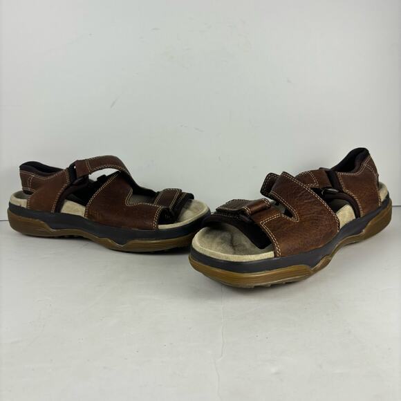 VTG Y2K Dr Martens brown leather strap sandals casual boho mens 12 main image 7